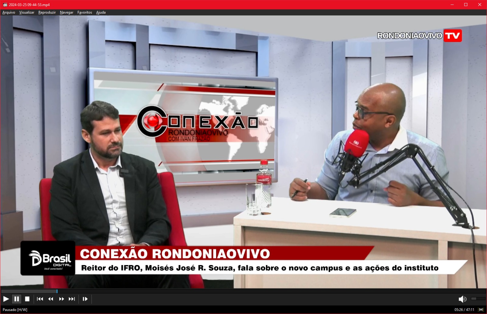 CONEXÃO RONDONIAOVIVO: Reitor do IFRO, Moisés Souza, fala sobre o novo campus e as ações do instituto