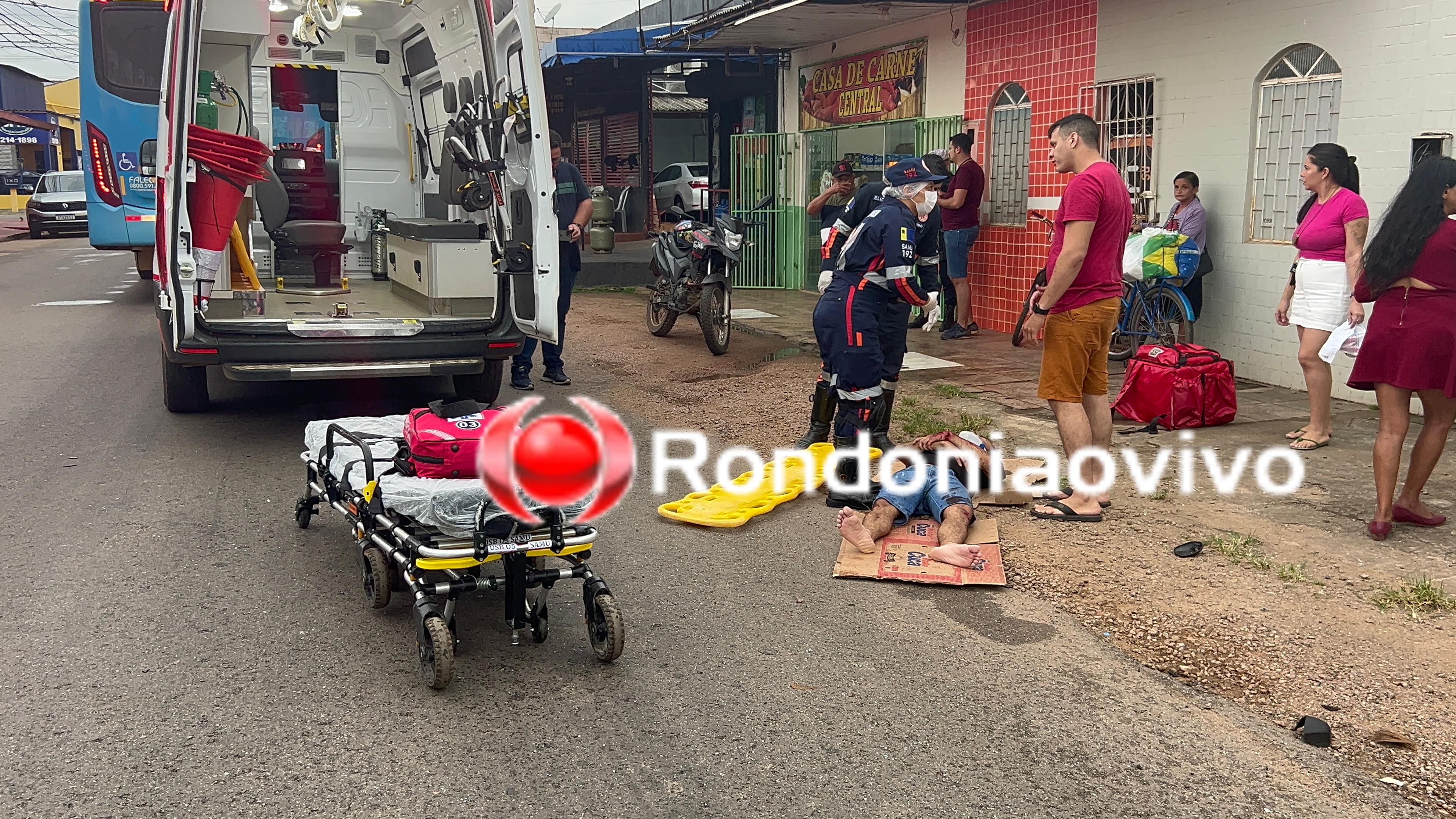DESACORDADO: Motoboy de delivery fica em estado gravíssimo ao ser atropelado por ônibus