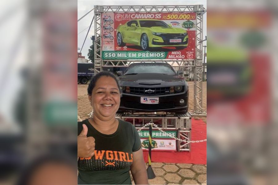 SORTUDA: Vilhenense ganha sozinha Camaro de meio milhão de reais no RondônCap