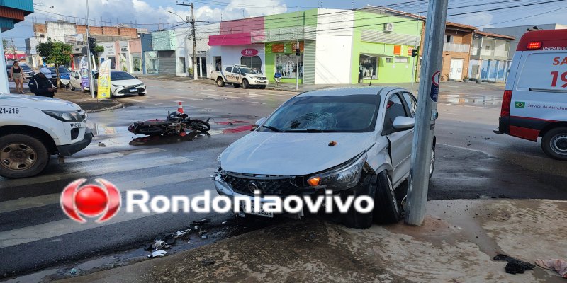 ATROPELADO: Motociclista é socorrido intubado após gravíssimo acidente na Carlos Gomes 