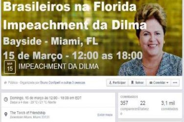 Brasileiros que vivem em Miami farão protestos contra Dilma