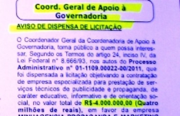 MENTIRA OFICIAL - Governo diz que Rondônia está em calamidade pública para dispensar licitação de publicidade, MPE E TCE fecham os olhos