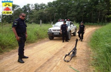 PM encontra chassi de moto abandonado na zona rural de ji-paraná
 