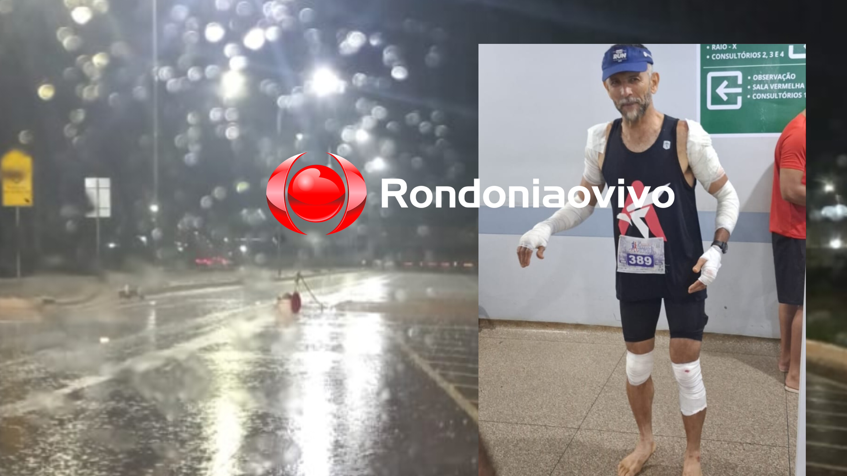 NA CHUVA: Jornalista Pedro Silva sofre grave acidente na Avenida Santos Dumont 