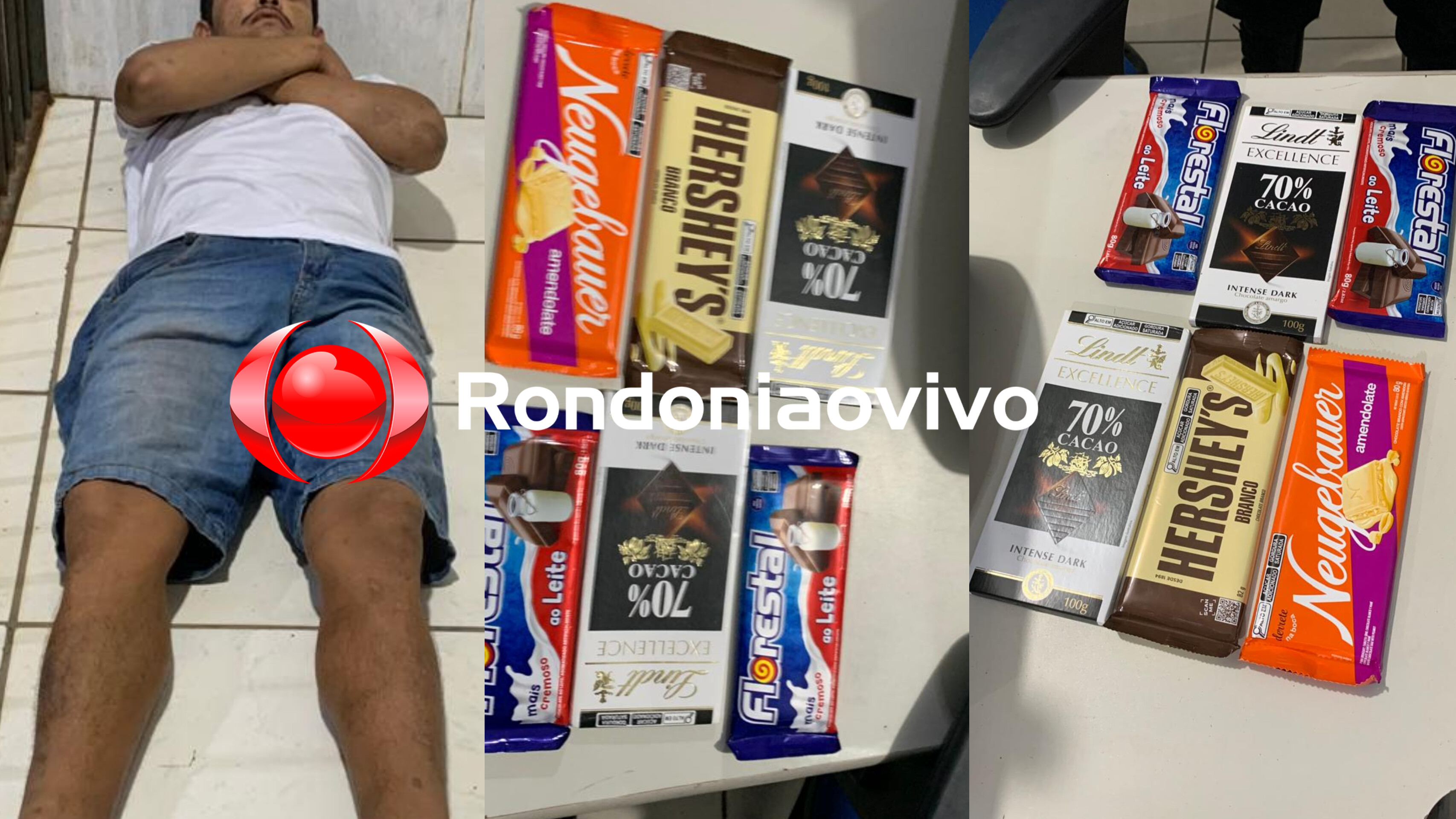 DOCE AMARGO: Acusado de furtar barras de chocolate em supermercado é preso pela PM 