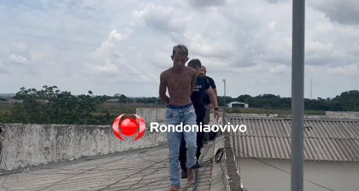 VÍDEO: Patrimônio prende em telhado acusado de participar de roubo com abuso de mulher 