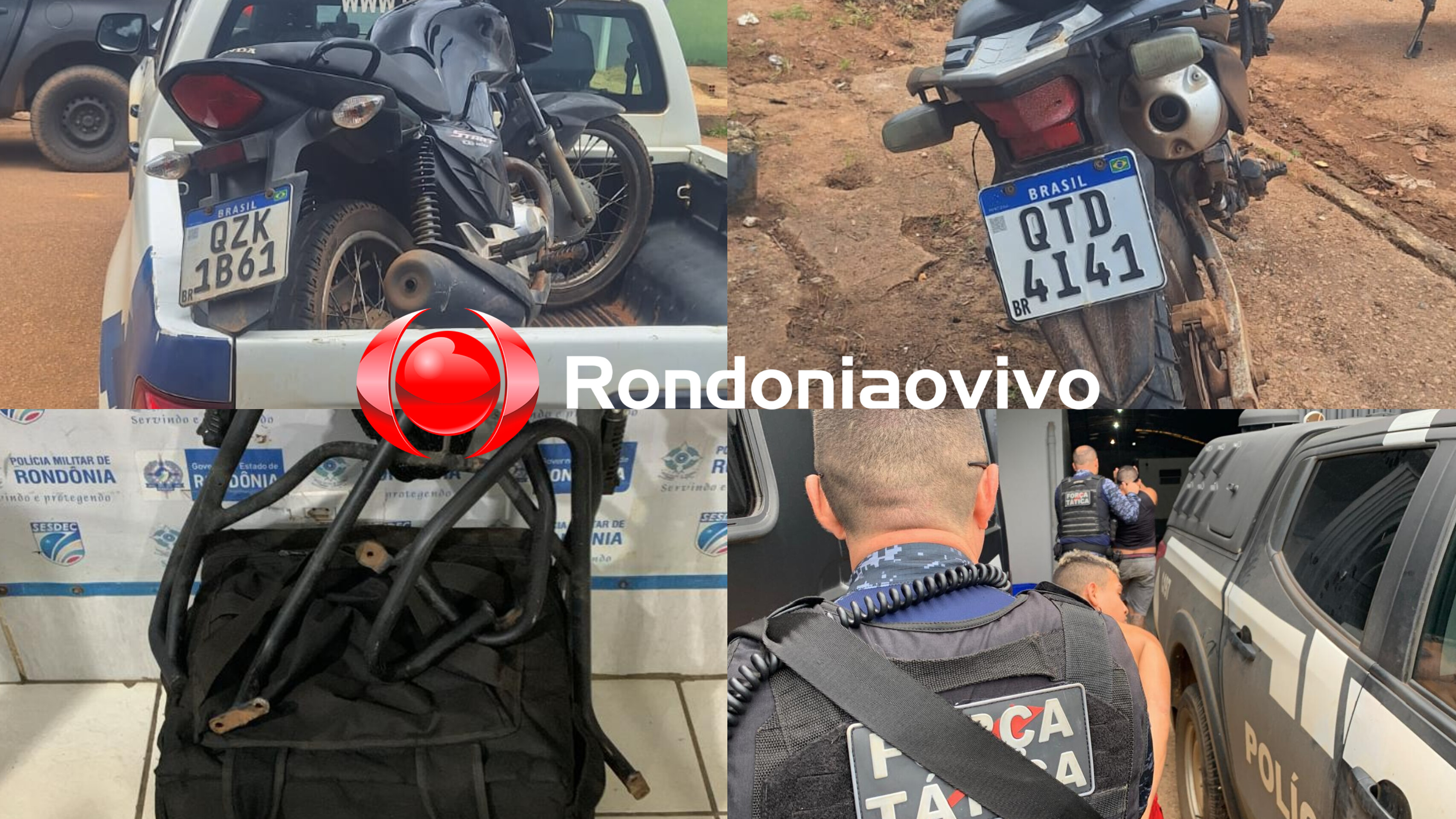 URGENTE: Força Tática do 9° BPM prende bando em esconderijo com motos roubadas 