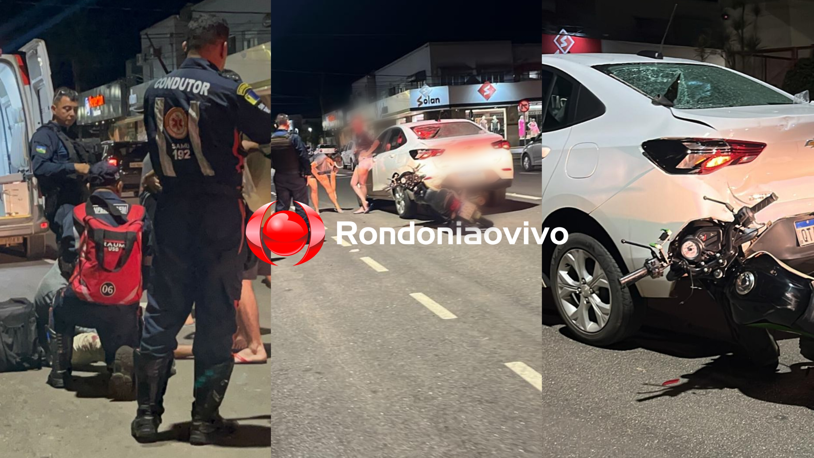 LESIONADO: Motoboy bate em cheio na traseira de carro na Duque