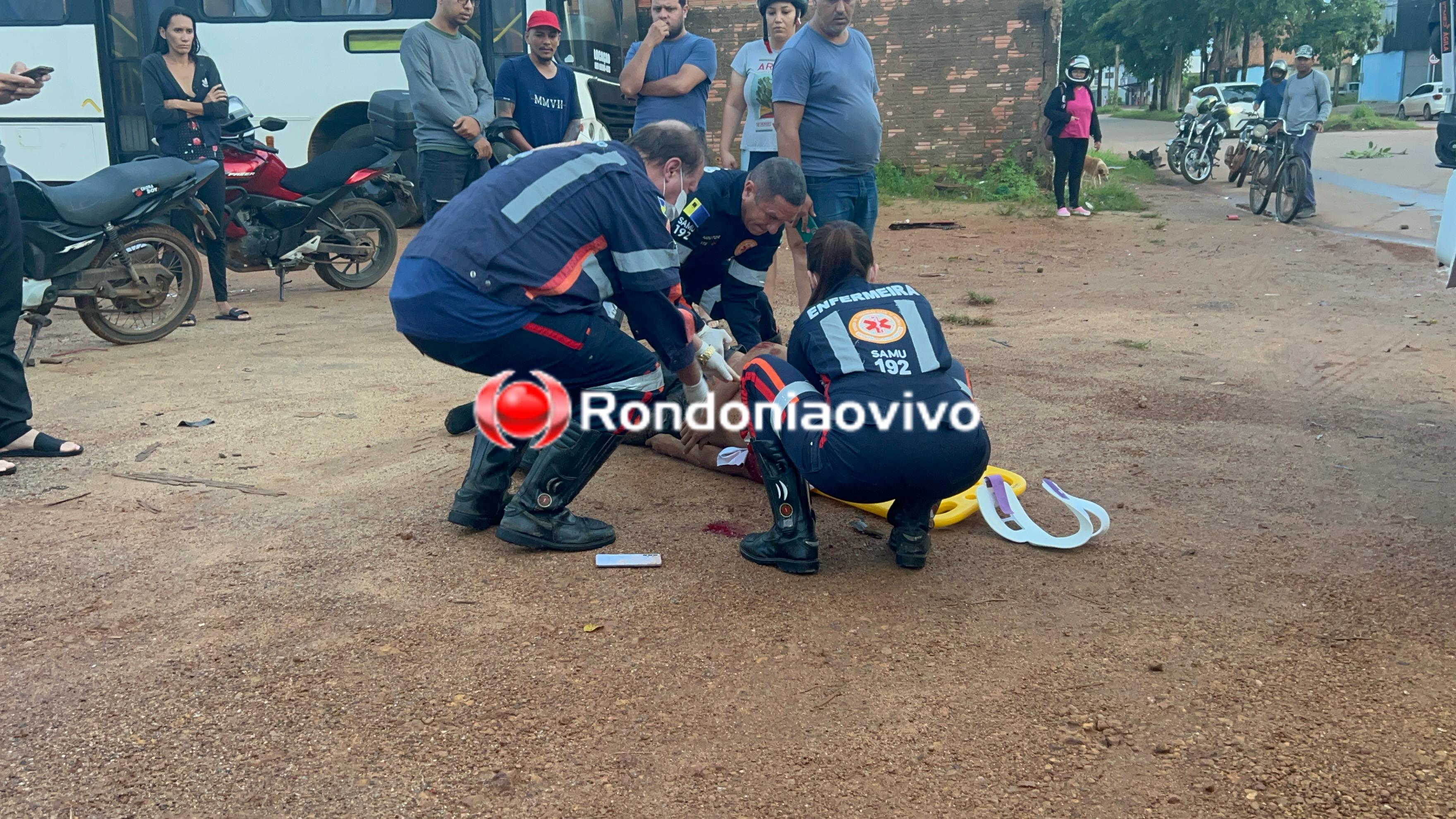 URGENTE: Motociclista fica inconsciente após gravíssimo  acidente