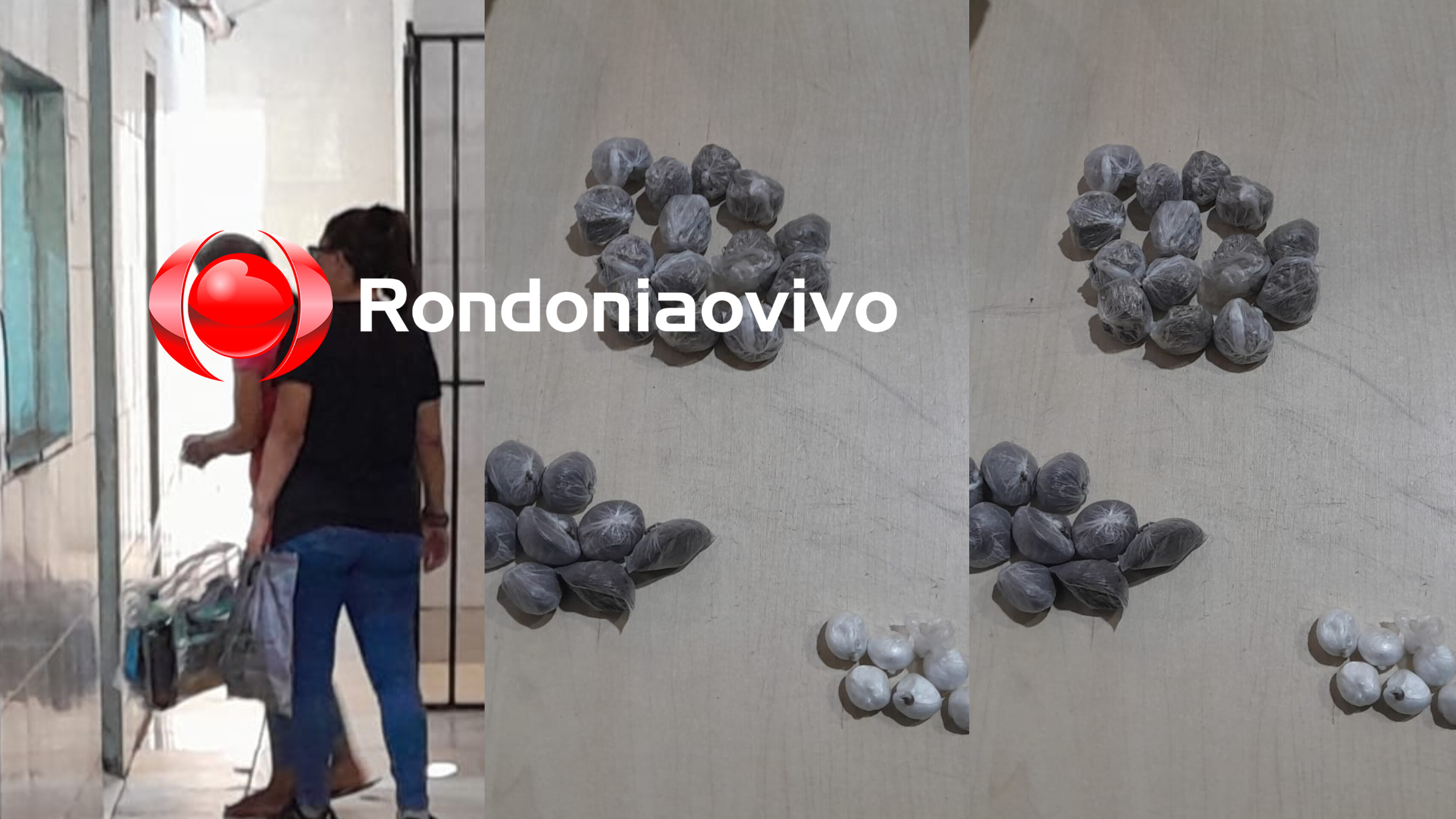  PARTES ÍNTIMAS: Mulher é presa levando drogas para o irmão no Urso Branco 