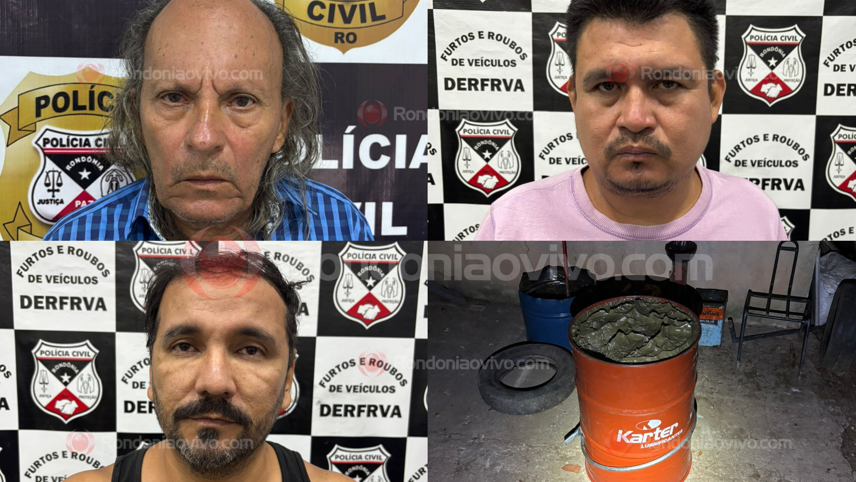 AÇÃO DA PC: Colombianos e boliviano são presos com mais drogas em tambor com graxa 