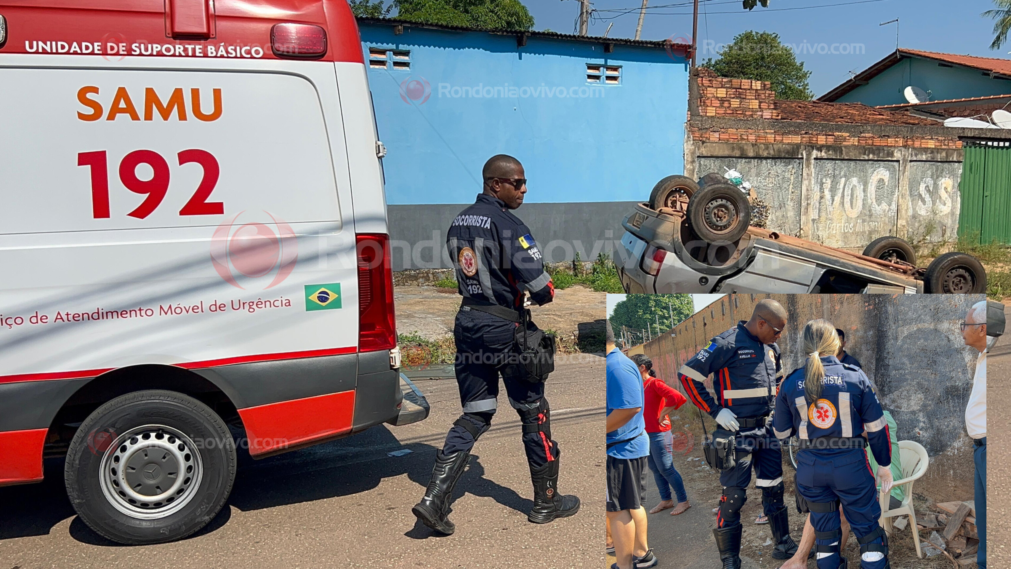 VÍDEO: Capotamento de Uno deixa idoso de 70 anos ferido 