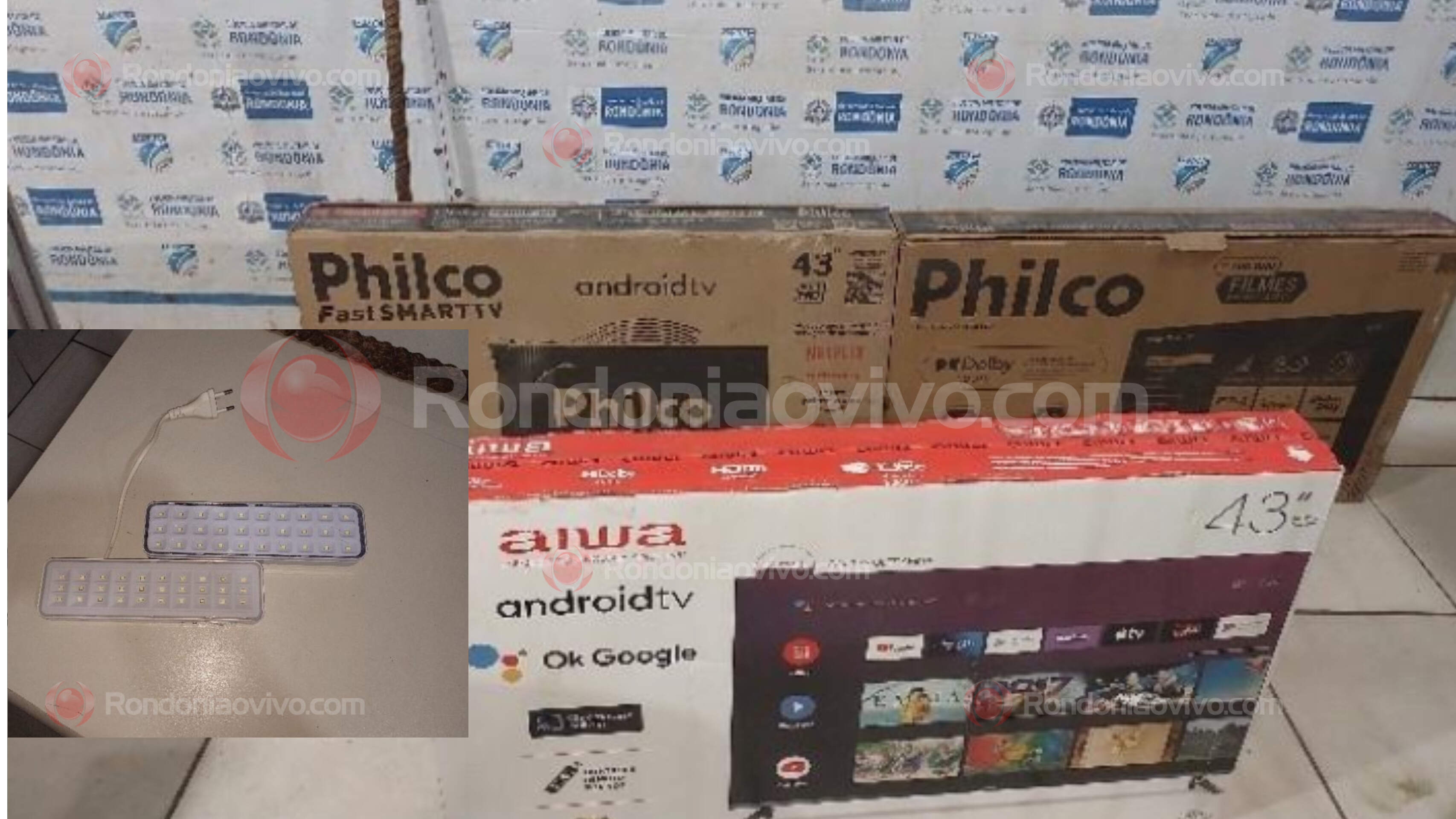 PELO TELHADO: Ladrão é preso furtando TV's e outros objetos na Americanas 