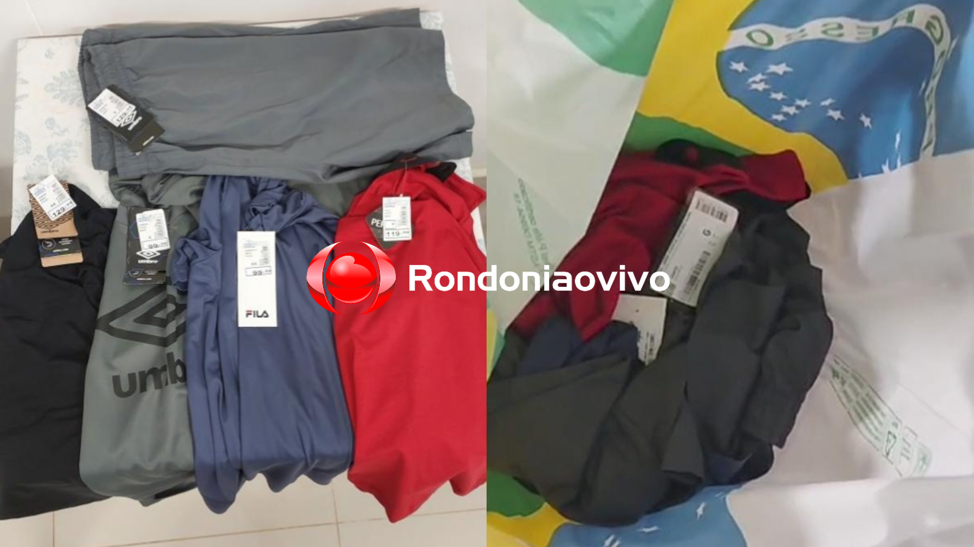 LOJA HAVAN: Motoboy e comparsa são flagrados furtando R$ 560 em roupas 