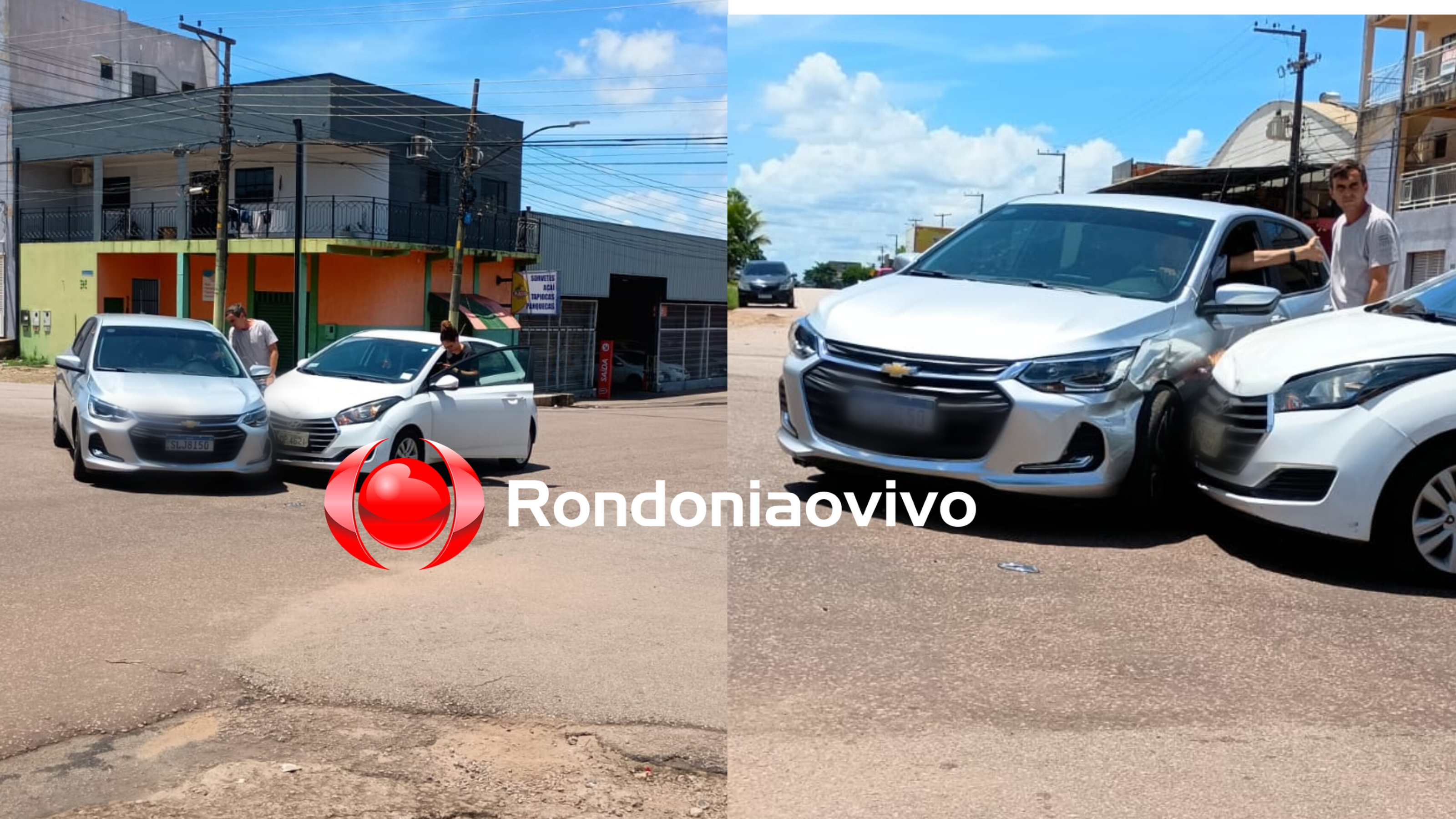 IMPRUDÊNCIA: Motorista de Onix avança preferencial e provoca acidente na Abunã 