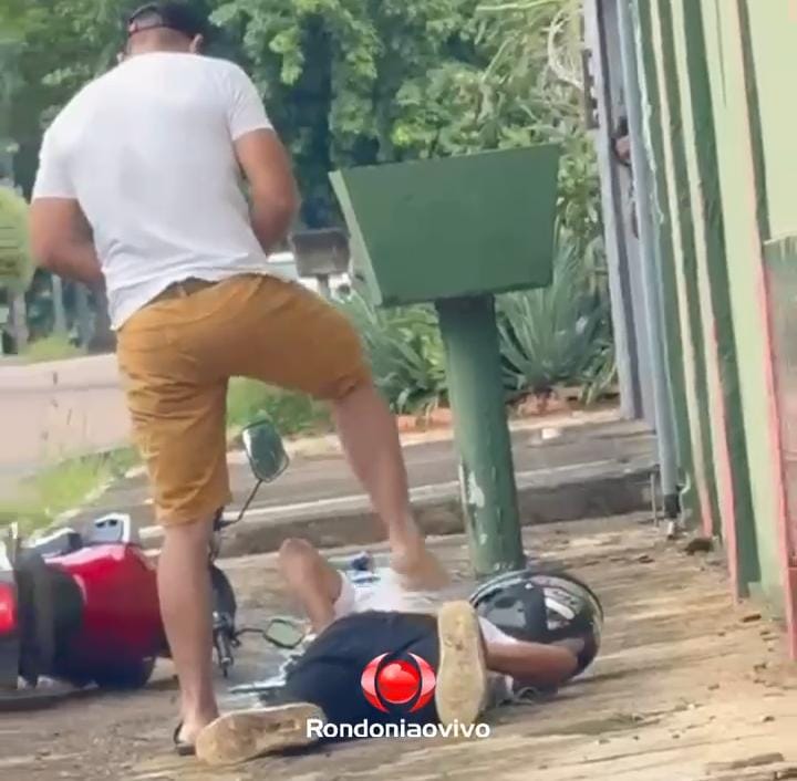 X-9 CAGUETA: Vídeo mostra falso policial pisoteando homem após tentar matá-lo a tiros 