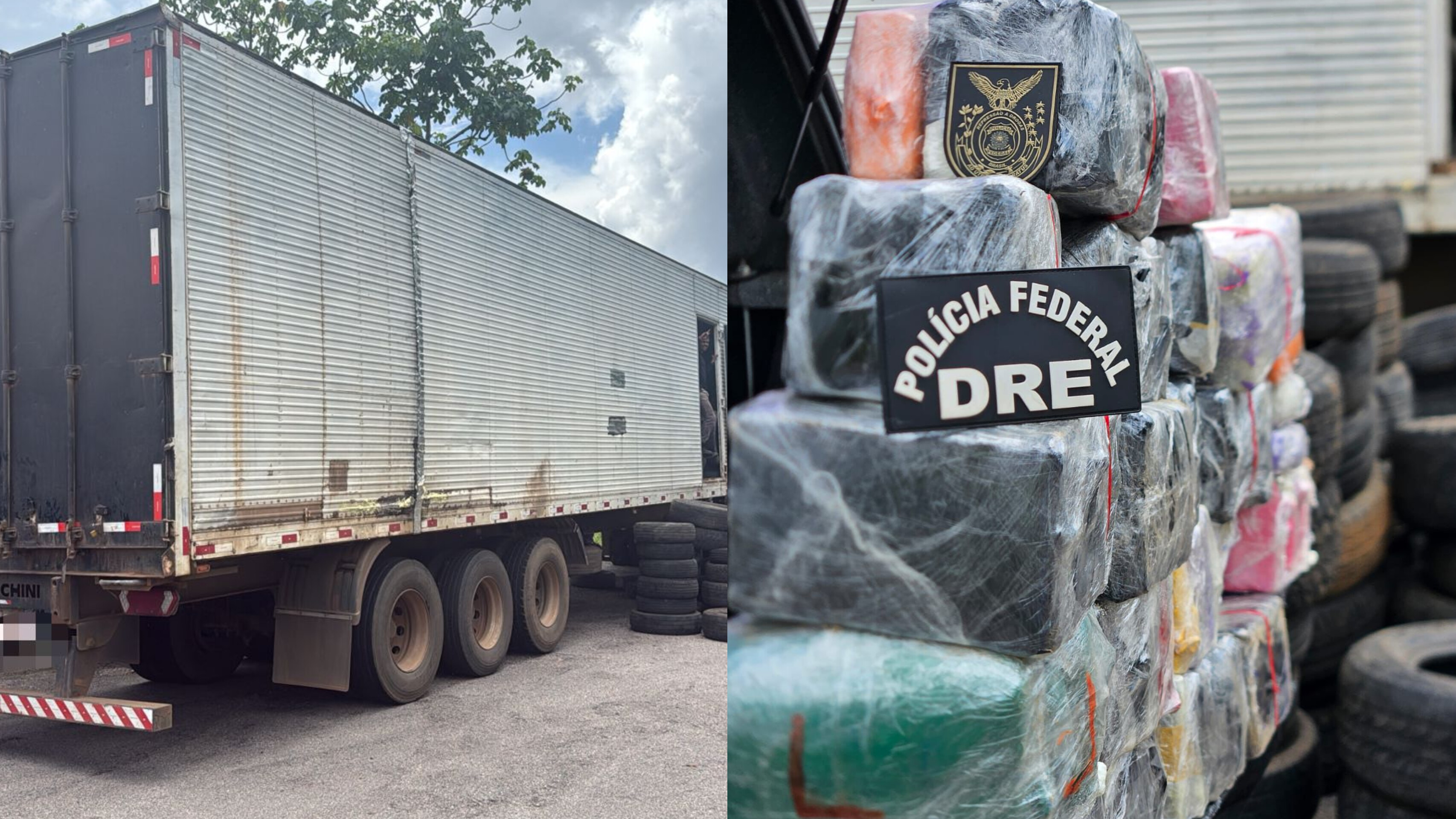 NOS PNEUS: PF prende motorista de caminhão com 110 quilos de drogas 