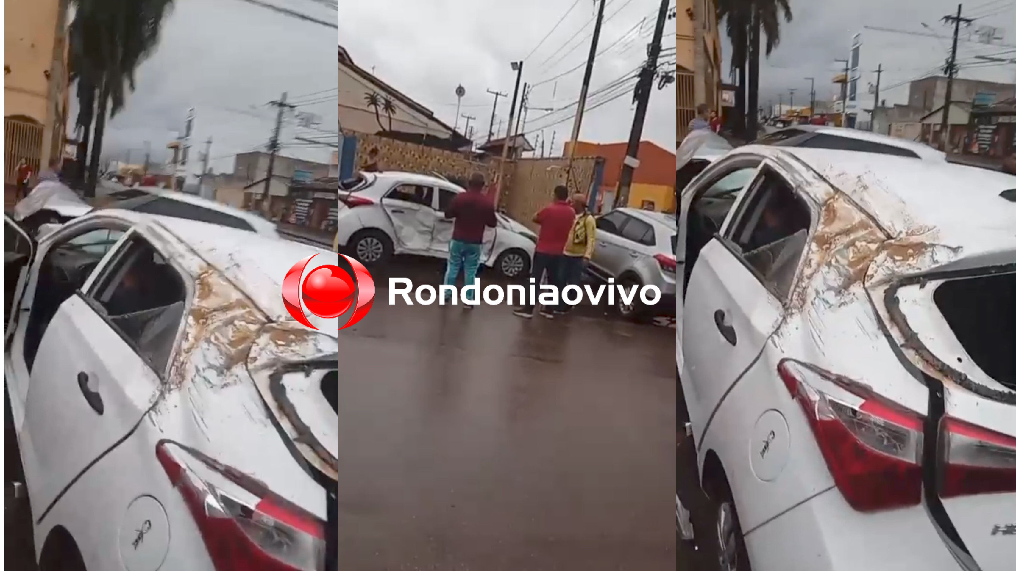 VÍDEO: Acidente com capotamento derruba muro e deixa feridos 