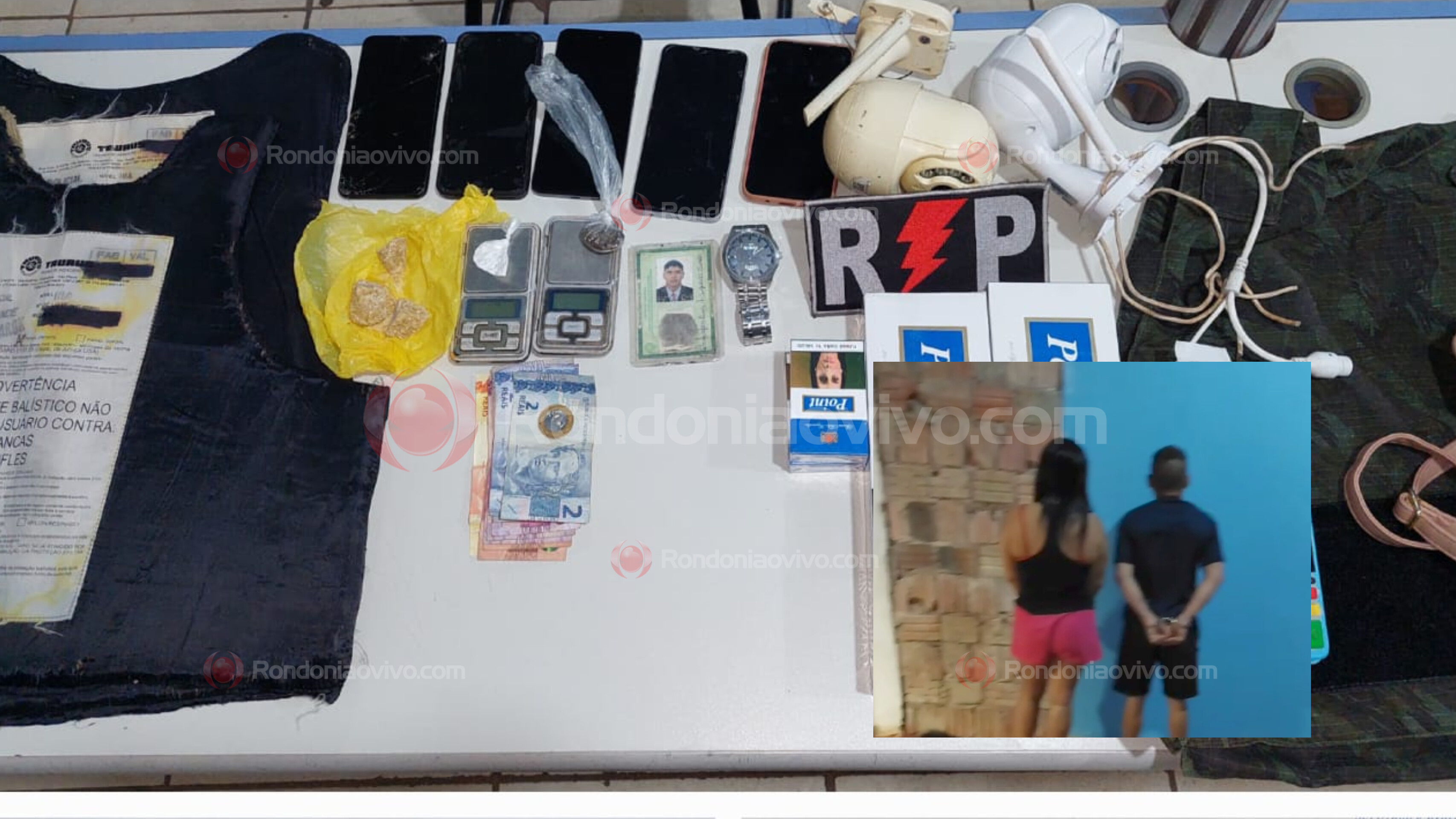 VÍDEO: Equipe do sargento Machado prende casal com drogas, colete balístico e celulares