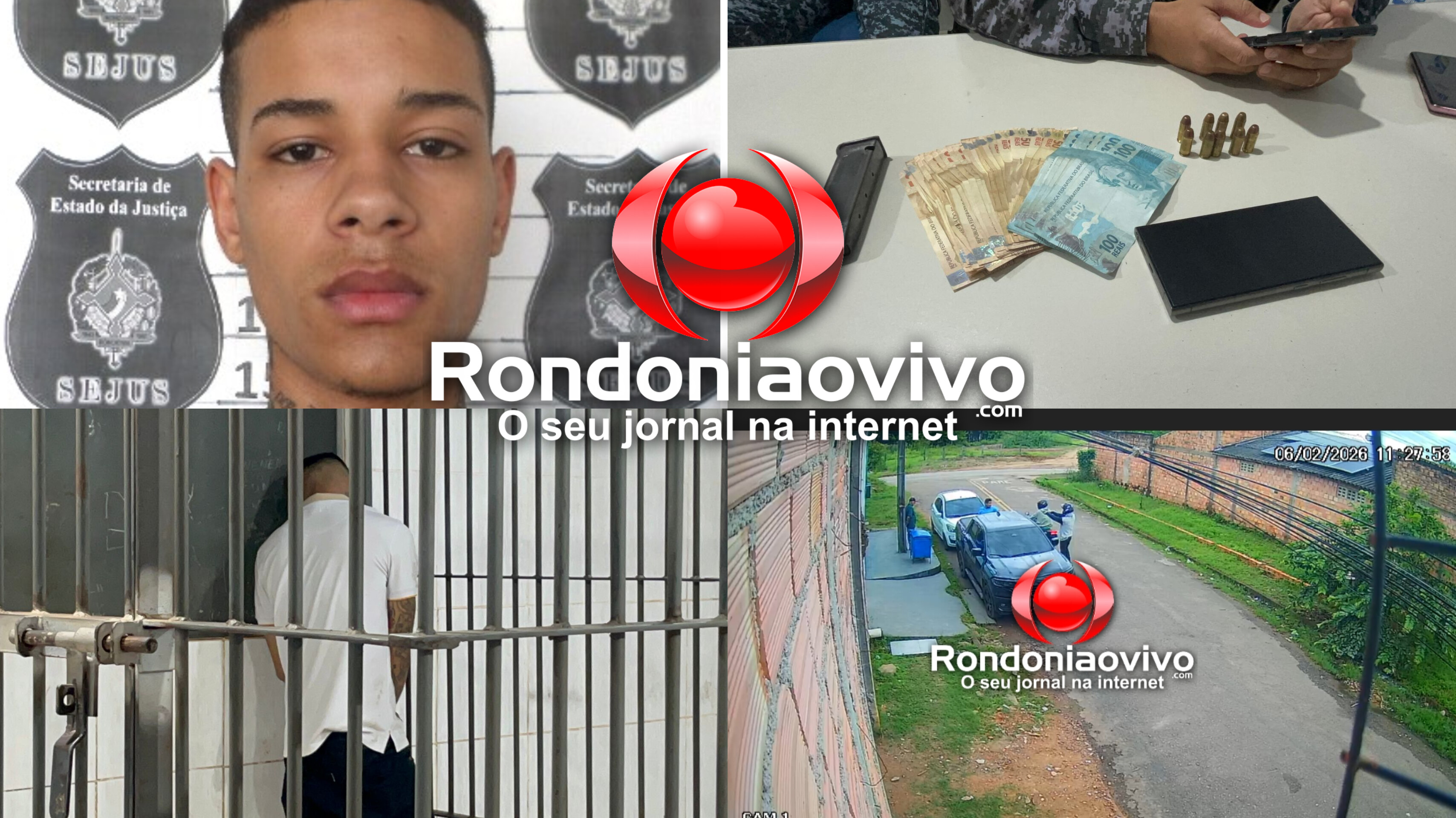 URGENTE: Criminoso filmado atirando durante roubo é preso no Orgulho do Madeira