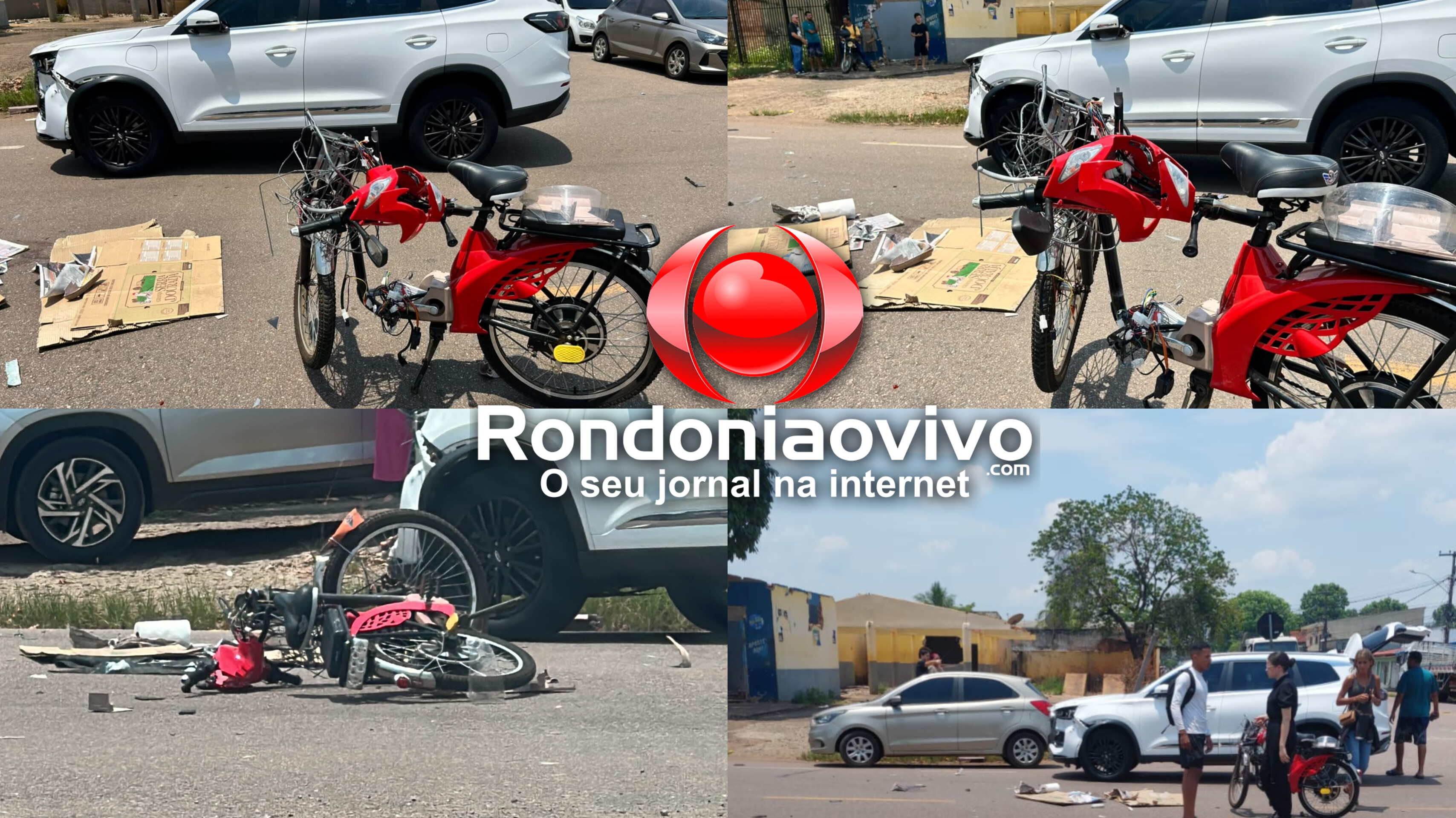URGENTE: Alunas em bike elétrica ficam gravemente feridas em acidente na saída de escola
