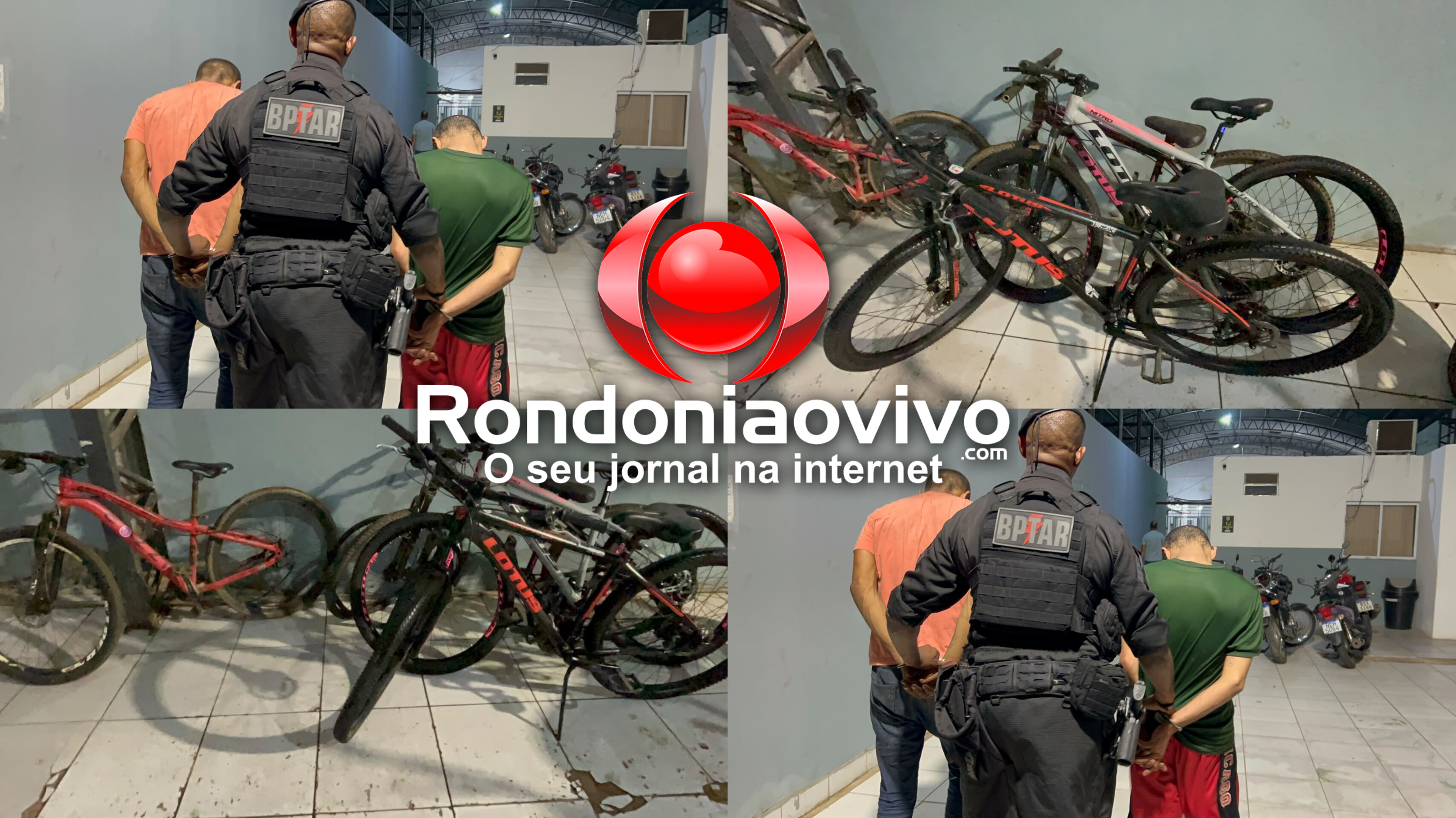 APÓS FURTO: Quatro bicicletas são apreendidas e trio é preso pela PM na zona Leste