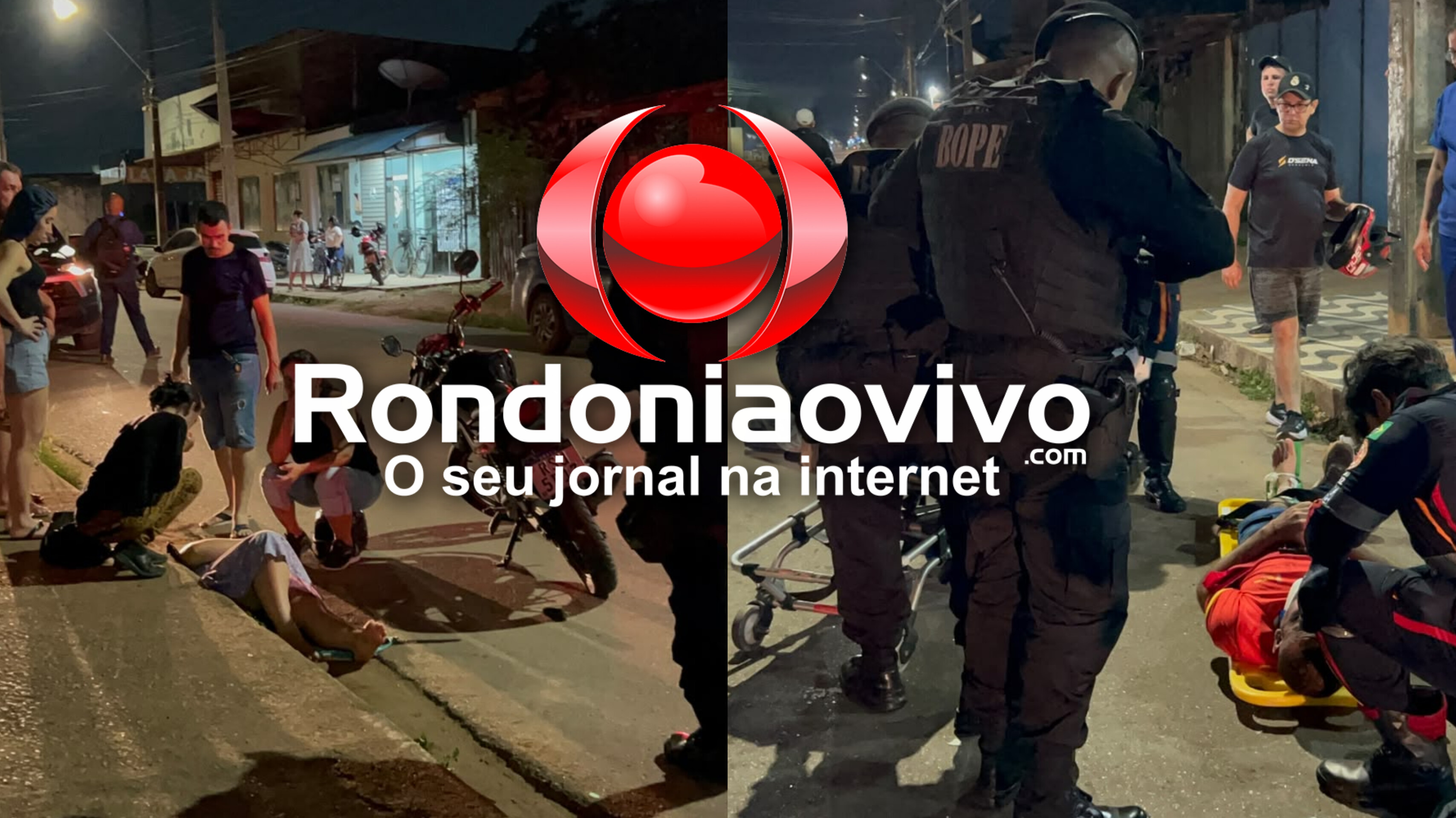 VÍDEO: Colisão entre motos deixa homem e mulher seriamente feridos