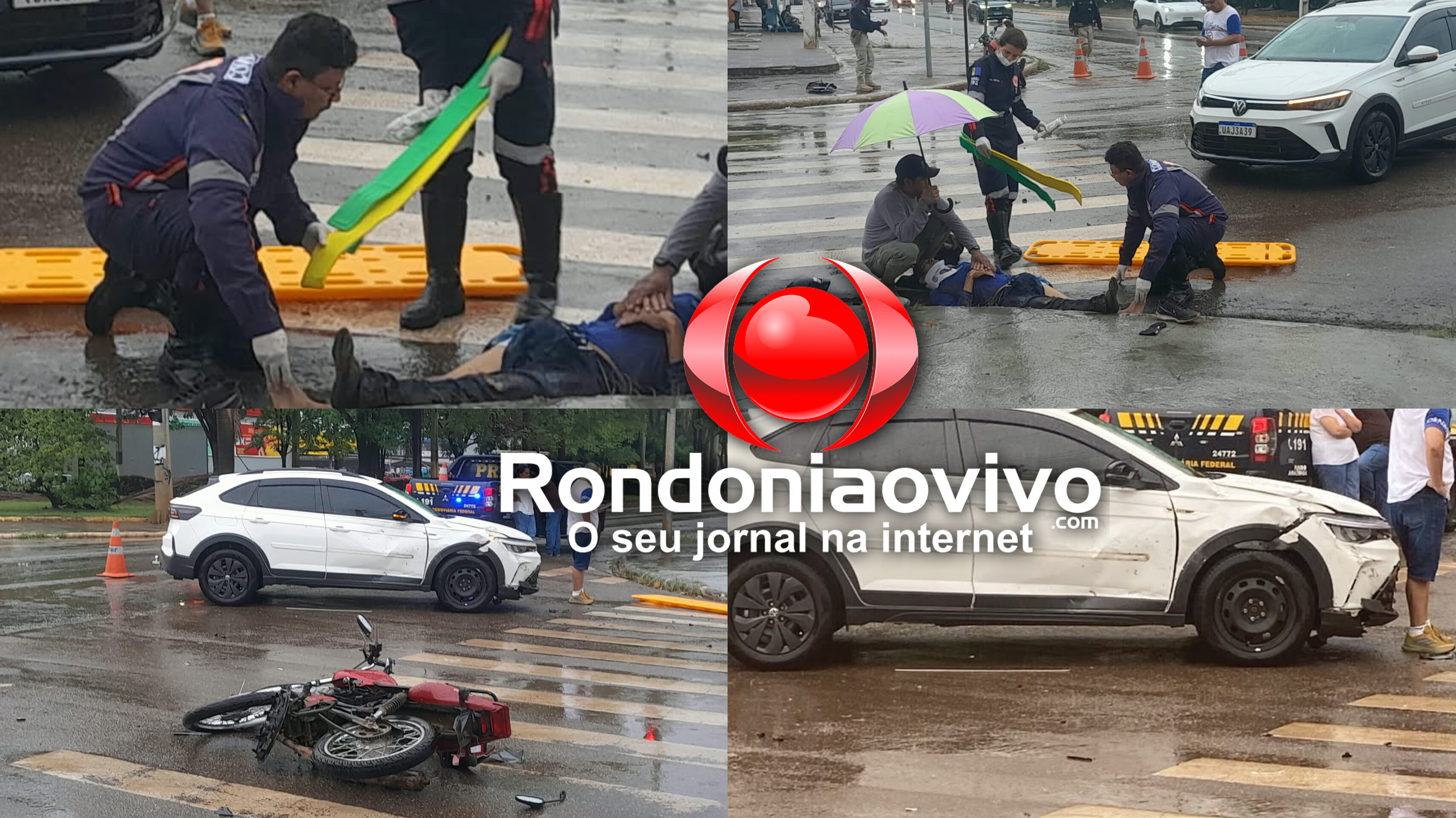 URGENTE: Motociclista sofre fraturas em grave acidente na Jorge Teixeira