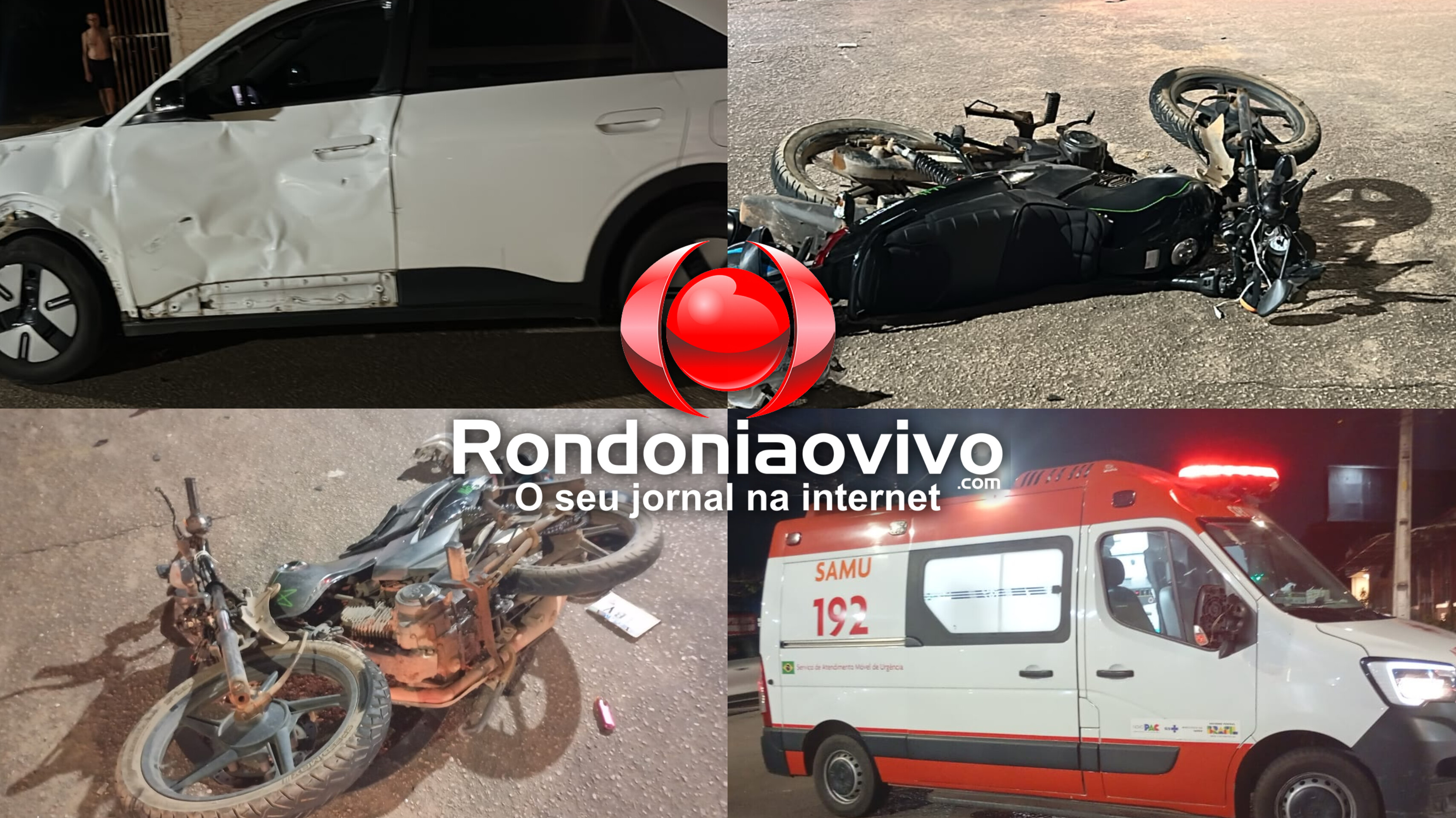 URGENTE: Moto aplicativo fica inconsciente após acidente na Calama