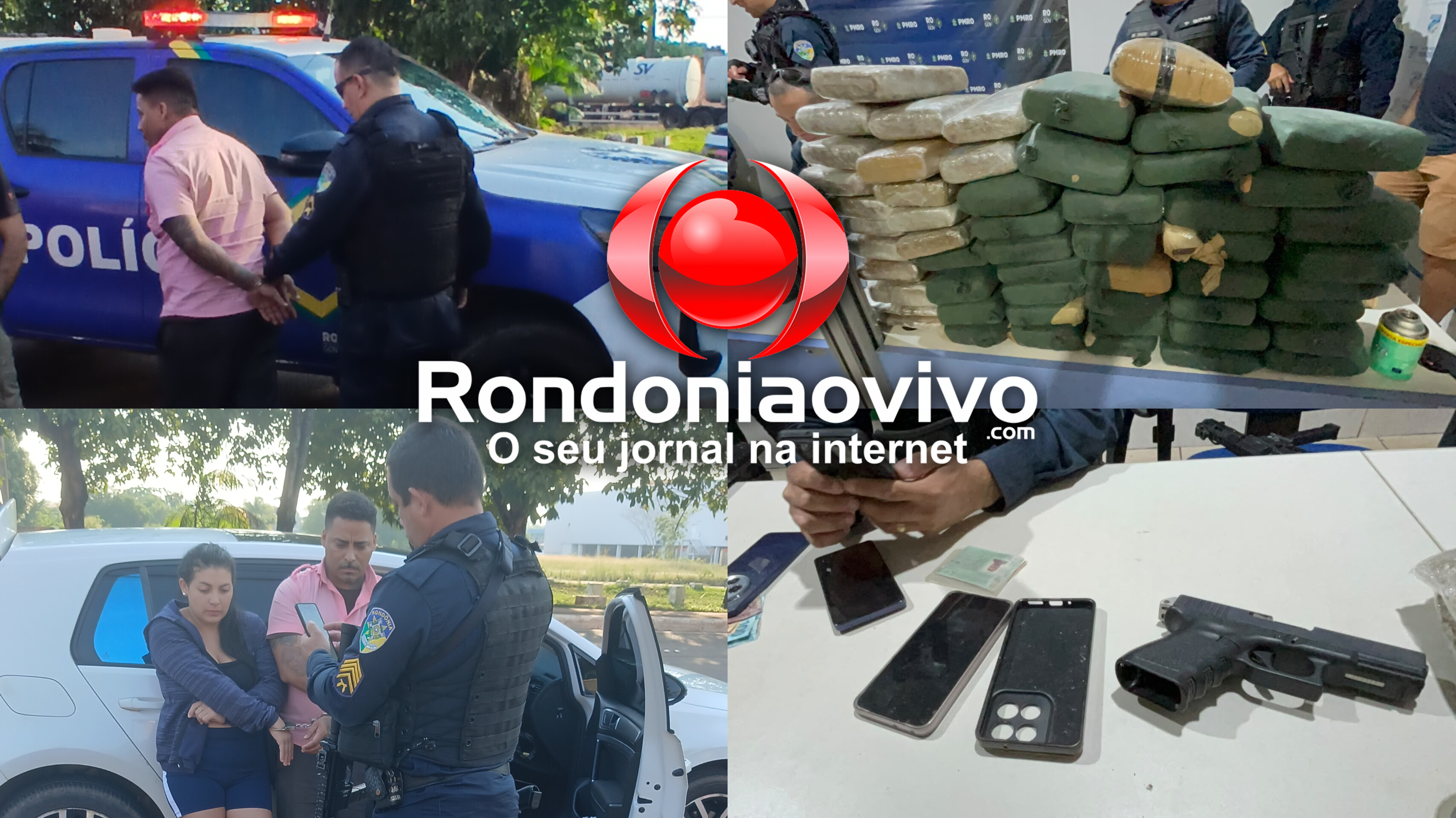 TRÁFICO INTERESTADUAL: Motorista de ônibus e mulher são flagrados com mais drogas e pistola de médico