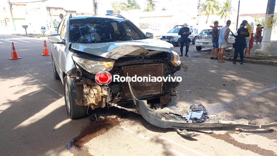 FORTE BATIDA: Grave colisão entre carros deixa criança ferida no Centro