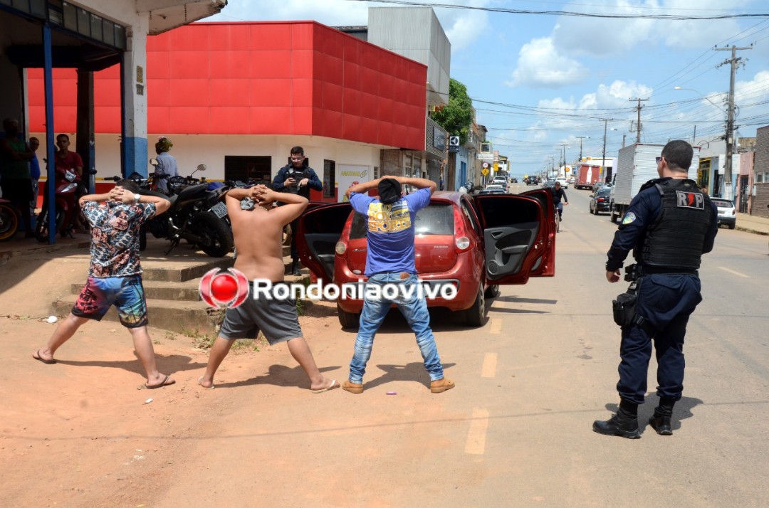 ONDA DE FURTOS: Trio acusado de arrastão em veículos é preso após ação rápida da PM