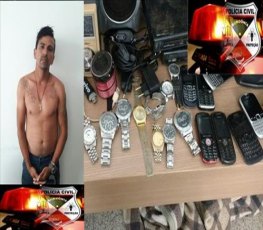 Polícia Civil prende chefe de furtos a residências 