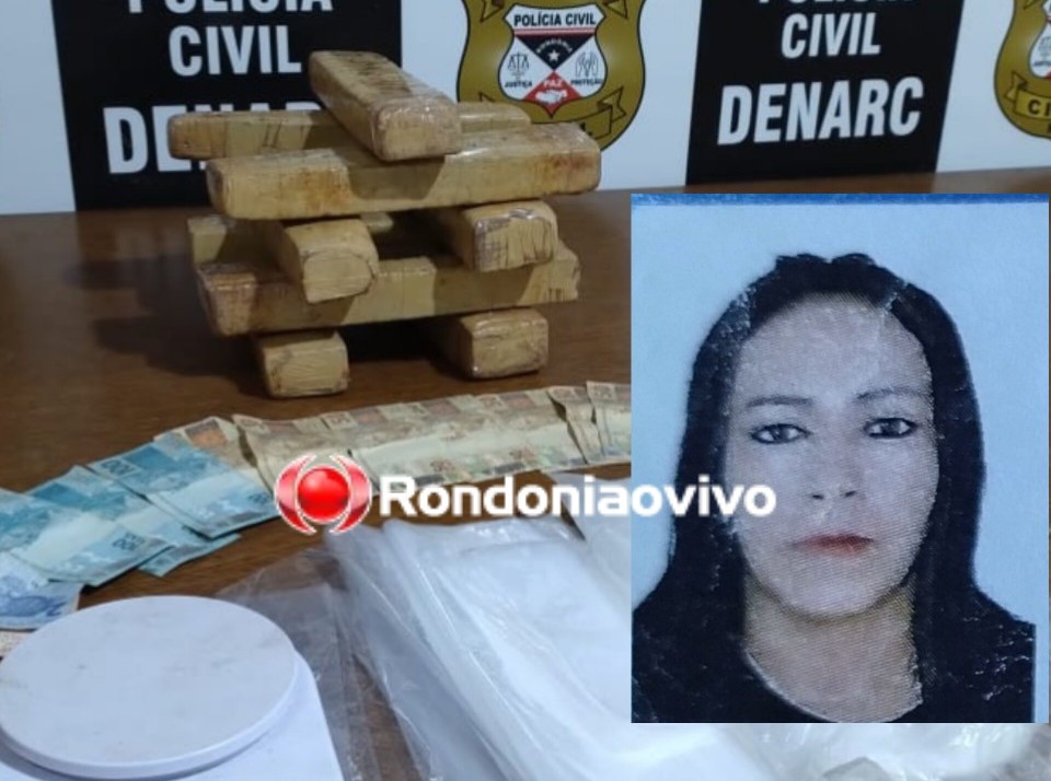 AÇÃO DO DENARC: Mulher de presidiário é flagrada com mais de cinco quilos de drogas 