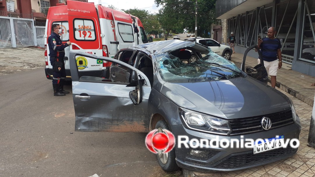 ACIDENTE: Capotamento deixa duas mulheres feridas na Avenida Abunã 