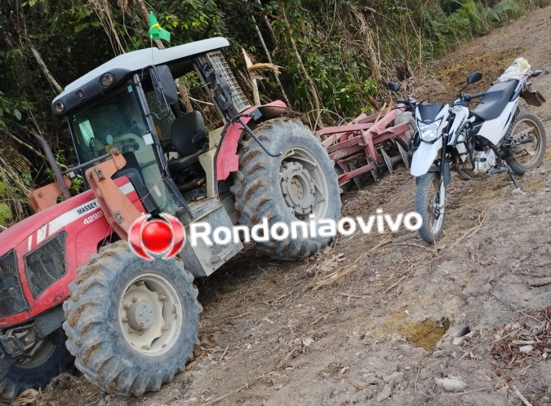 NA BR-364: Polícia Militar prende dupla tentando vender trator furtado 