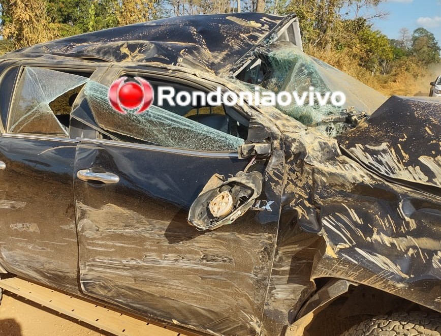 PERDEU O CONTROLE: Empresário fica ferido após grave acidente com capotamento de Hilux 