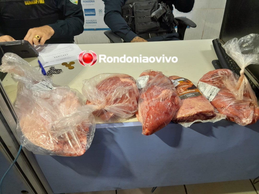 NÃO DOMINGOU: Homem é preso furtando carne e peixe no Irmãos Gonçalves 