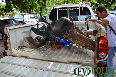 Moto de repórter é encontrada enquanto era desmanchada