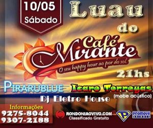 1º Luau do Café Mirante com Duo Pirarublue e convidados acontece no próximo dia 10