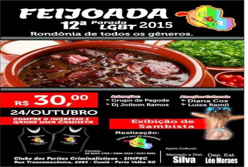 Grupo realiza feijoada preparativa para a Parada Gay 2015
