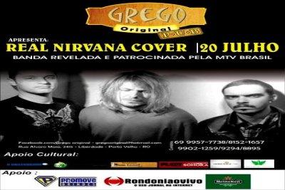 Cover oficial do Nirvana no Brasil faz show dia 20 em Porto Velho