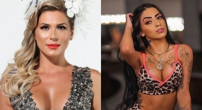 BARRACO PESADO: Lívia Andrade discute ao vivo com MC Mirella e diz que vai processá-la