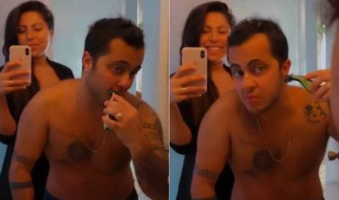 APAIXONADOS: Thammy Miranda faz a barba e ganha elogio da mulher Andressa Ferreira