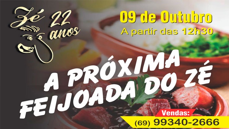 TRADICIONAL: Feijoada do Zé Beer acontece novamente no dia 9 de outubro