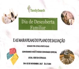 Dia de Descoberta Familiar na sede do estaca, nesta quinta-feira