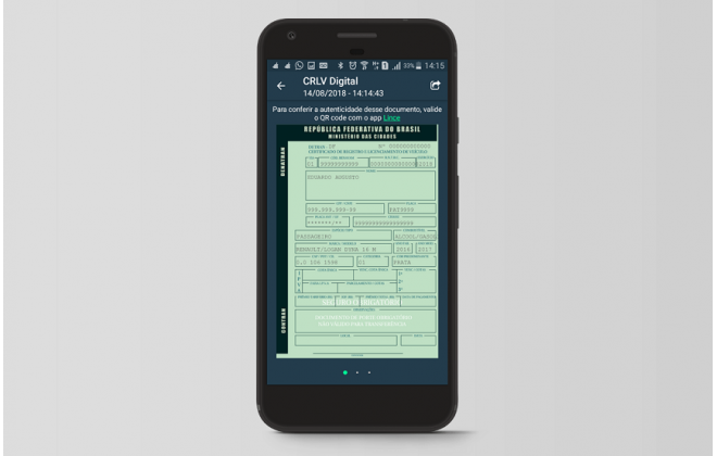 TECNOLOGIA: Documento do carro ganha versão digital acessível pelo smartphone