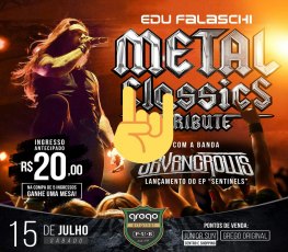 Concorra a ingressos para o show do  Edu Falaschi + Sevencrows