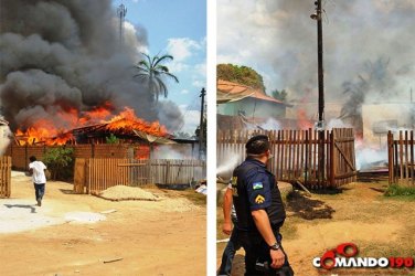 Incêndio destrói casa 