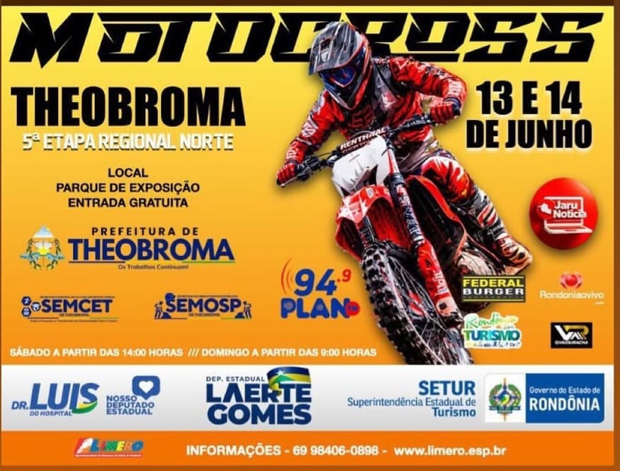 MOTOCROSS: Theobroma sedia 5ª etapa do Regional Norte com entrada gratuita neste fim de semana